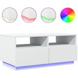  The Living Store Klubska mizica z LED lučkami bela 90x49x40 cm - Klubska Mizica, (21500271) | Shoptok.si