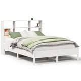vidaXL Krevet s regalom z knjige bez madraca bijeli 140x190cm borovina | shoptok.hr