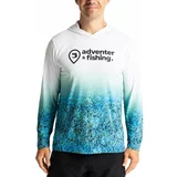 Adventer & fishing UV HOODED BLUEFIN TREVALLY Muška funkcionalna UV majica, svjetlo plava, veličina