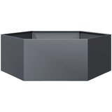  Vrtna sadilica antracit šesterokutna 138 x 120 x 45 cm čelična | shoptok.hr