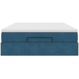 vidaXL otomanski krevet s madracem tamnoplavi 140x190 cm baršunasti | shoptok.hr