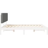 Krevetni okvir s tapiciranim uzglavljem Svijetlo siva Svjetlosiva 205.5 x 185.5 x 84.5 cm | shoptok.hr