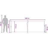  Retraktabilna bočna tende Bež 600 x 117 cm Poliester | shoptok.hr