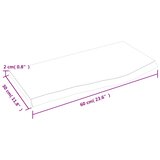  Kupaonska radna ploča svjetlosmeđa 60x30x2 cm tretirano drvo | shoptok.hr