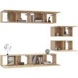  6-dijelni set TV ormarića boja hrasta sonome konstruirano drvo | shoptok.hr