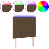 Maison Chic led posteljno vzglavje - vzglavna omarica - nočna omarica temno rjavo 100x5x118/128 cm blago, (21707741) Cene