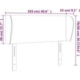  Uzglavlje s ušima tamnoplavo 103x23x78/88 cm baršunasto | shoptok.hr