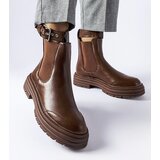 Gemre Brown ankle boots with decorative fastening Jonesboro | ePonuda.com