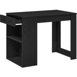 vidaXL Pisalna miza s predalom in polico črn 102x62x77,5 cm inž. les | Shoptok.si