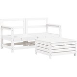  3-dijelni set vrtnih sofa bijeli od masivne borovine | Eponuda.com