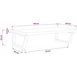  Polica za Lavabo - Umivaonik s prirodnim rubom montirana na zid Bijela - Bjeljenje 90 x 50 x 24 cm Četvrtasto | shoptok.hr