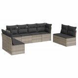  8-dijelni set vrtnih sofa od poliratana s jastucima svjetlosivi | shoptok.hr