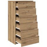  Komoda sa 6 ladica Artisan hrast 50x34x96 cm izrađeno drvo | shoptok.hr