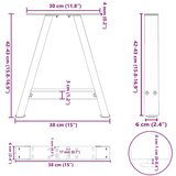 vidaXL noge kavne mizice a-oblika 2 kosa antracit 38x(42-43) cm jeklo | Shoptok.si