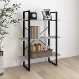 vidaXL Knjižna omara siva sonoma 80x30x105 cm konstruiran les Cene