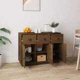  Komoda smeđa boja meda 100 x 40 x 75 cm od masivne borovine | shoptok.hr