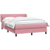 Box Spring krevet s madracem ružičasti 140x220 cm baršun | shoptok.hr