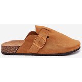 Boto Ladies Clogs and On Cork Platform With Buckle Camel Klarae | Shoptok.si