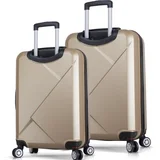 set kofera 7001, 2 dijela, zlatna boja