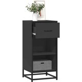vidaXL Komoda crna 35,5 x 35 x 76 cm konstruirano drvo i metal | shoptok.hr