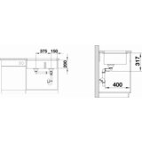 Blanco pomivalno korito SUBLINE 430/270-U z zgornjim delom sifona, nežno bela (527167) | Shoptok.si