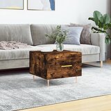 vidaXL Klubska mizica dimljeni hrast 50x50x40 cm inženirski les Cene