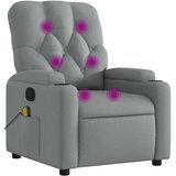 Maison Chic Masažni fotelj - Relax naslanjač svetlo sivo blago, (22134424) | Shoptok.si