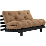 Karup Design Rjava raztegljiva sedežna garnitura 140 cm Roots Black Night – | Shoptok.si