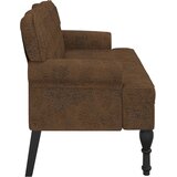  Klupa s naslonom smeđa 119,5x64,5x75 cm umjetna brušena koža | shoptok.hr