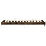 vidaXL Posteljni okvir dimljeni hrast 90x200 cm inženirski les | Shoptok.si