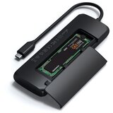 Satechi Aluminium USB-C Hybrid Multiport Adapter, s prostorom za shranjevanje SSD, HDMI 4K, 2 x USB-A 3.1 Gen 2 do 10 Gbps, črn | Shoptok.si