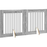  Vrata za pse s postoljem 2 pcs Siva sonoma 80 x 80 cm | shoptok.hr