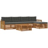  Set vanjskih sofa 6 kom. Prirodna i antracit | shoptok.hr