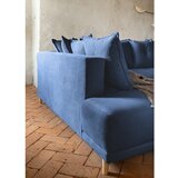 Miuform Tamno plava sklopiva kutna garnitura od samta (s lijevim kutom/u obliku slova "U") Lazy Lukka – | shoptok.hr