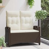  Vrtna klupa Smeđa i krem 105 x 60 x 112 cm Čelik i poliester | shoptok.hr