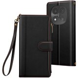 Avizar Zadeva Folio za Redmi Note 14 Pro / 14 Pro Plus z zadrgo z odstranljivim ramenskim pasom, Črna, (5000015041) | Shoptok.si