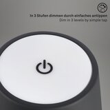 BRILO KIKI LED punjiva stona lampa sa dodirom LED/2,6W/5V IP44 2600 mAh crna | Eponuda.com