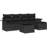  Sjedeća garnitura za vrt 6 kom. Poli ratan Bež 55 x 55 x 37 cm | Shoptok.si