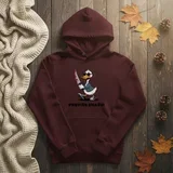 previše znaju - duks sa kapuljačom bordo