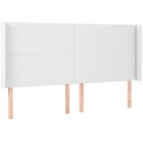  LED uzglavlje bijelo 163x16x118/128 cm od umjetne kože | shoptok.hr