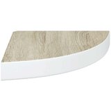  Kutne zidne police 4 kom boja hrasta i bijele 25x25x3,8 cm MDF | Eponuda.com