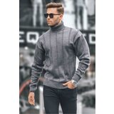 Madmext Men's Anthracite Turtleneck Regular Fit Sweater 6834 Cene