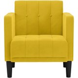 SOFA fotelja s naslonima za ruke žuta 53 cm baršunasta | shoptok.hr