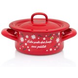 Metalac Šerpa sa poklopcem Pčelica Maja 14cm/1l Crvena Cene