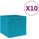 vidaXL Škatle 10 kosov netkano blago 28x28x28 cm baby modre | Shoptok.si