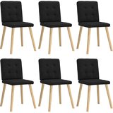Maison Chic Jedilni stoli - Vzorci stoli 6 kosov črno blago A1122, (22032531) | Shoptok.si
