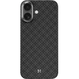 Magnetic Air Armor Grid Kevlar maska ​​s metalnim okvirom 600D za iPhone 17 crna