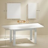  Razvlačivi blagovaonski stol 140/180 x 80 cm kuhinjski stol za 6-8 osoba za kuhinju blagovaonicu bijela | shoptok.hr