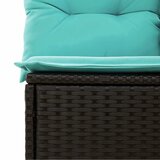  11-dijelni set vrtnih sofa poliratan i bagrem s jastucima crni | shoptok.hr