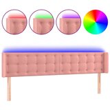 Maison Chic led posteljno vzglavje - vzglavna omarica - nočna omarica roza 203x16x78/88 cm žamet, (21711625) Cene
